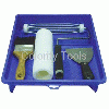 Painting Tools: paint roller, paint brush, paint tray, extension pole, putty knife, trowel